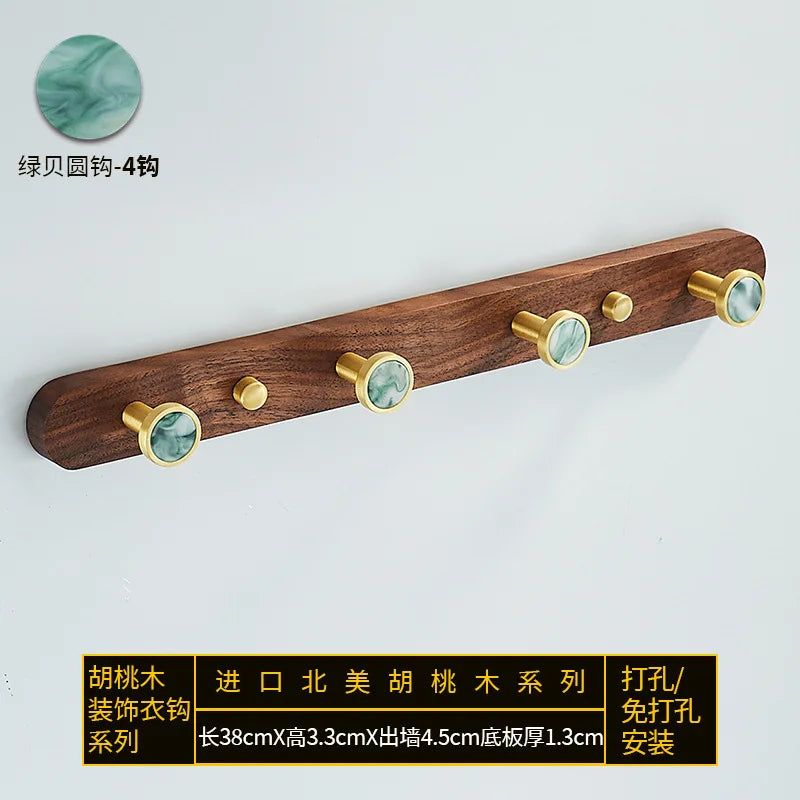creative walnut wood hook for wall organization - vue 10 sur 26