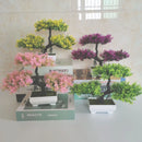 Potted artificial bonsai plant for indoor decor and events