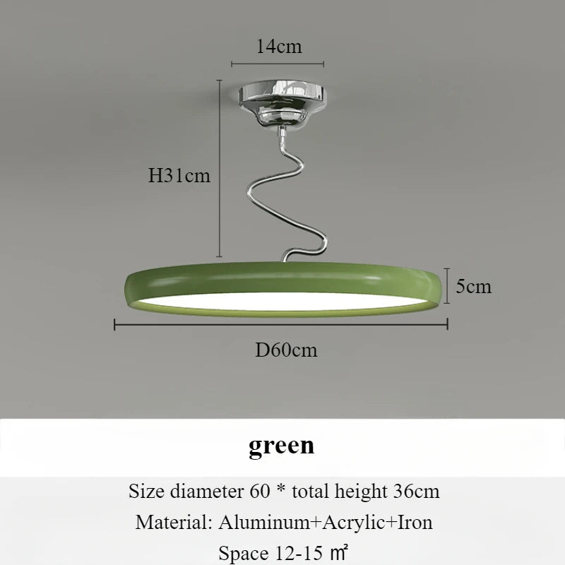 Modern minimalist Nordic aluminium chandelier with LED lights - vue 16 sur 18