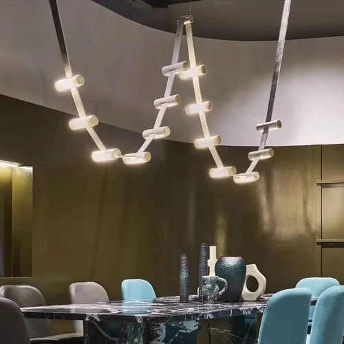 Postmodern creative leather chandelier for modern artistic decor - vue 2 sur 14