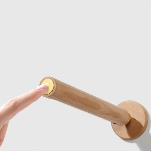 Magnetic wooden rotatable wall light with USB charging and touch dimming - vue 2 sur 7