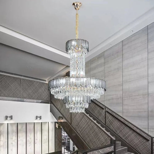 Luxury crystal chandelier for hotel and villa - vue 7 sur 24