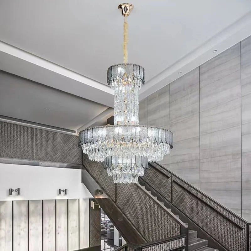 Luxury crystal chandelier for hotel and villa - vue 6 sur 24