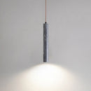 Minimalist luxury natural marble cylindrical LED chandelier