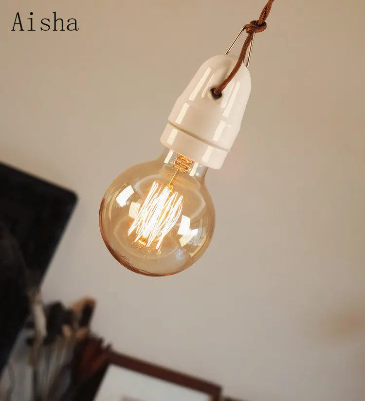 Retro ceramic pendant light for stylish interior decor