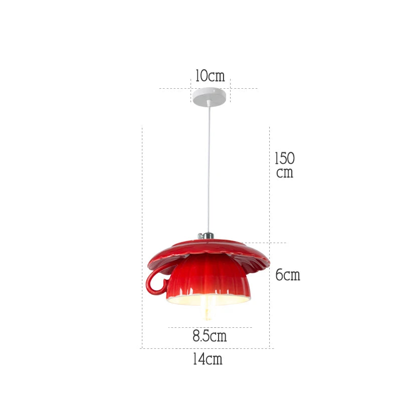 modern ceramic pendant lamp led - vue 15 sur 28