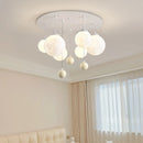 Design 3d led moon round ball chandelier for indoor suspension