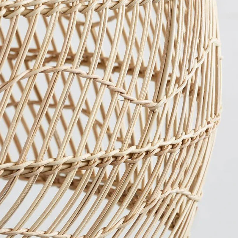 Handmade vintage rattan pendant light for interior decoration