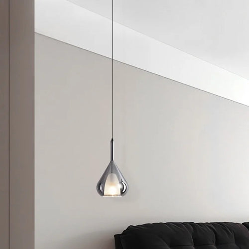 Modern minimalist Italian designer glass chandelier - vue 7 sur 10