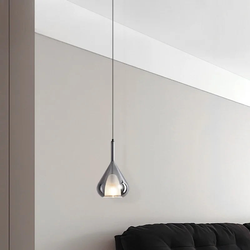 Modern minimalist Italian designer glass chandelier - vue 6 sur 10