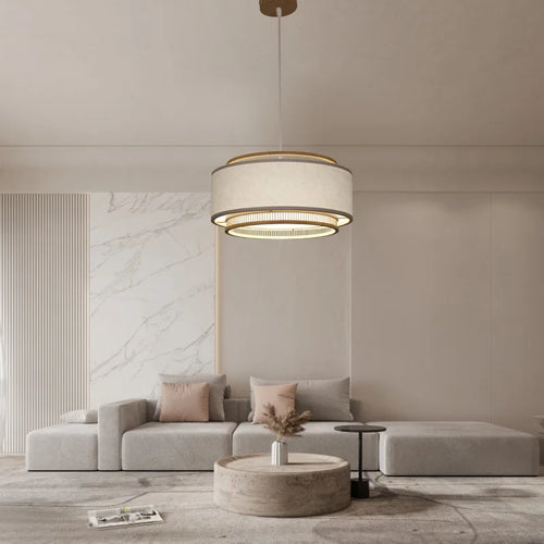 Japanese-style bamboo chandelier for a zen interior - vue 2 sur 12