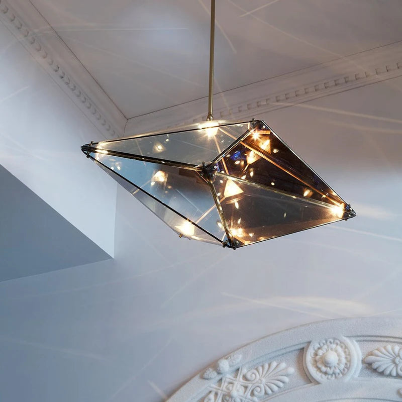 Modern crystal chandelier with water drop design for interiors - vue 3 sur 10