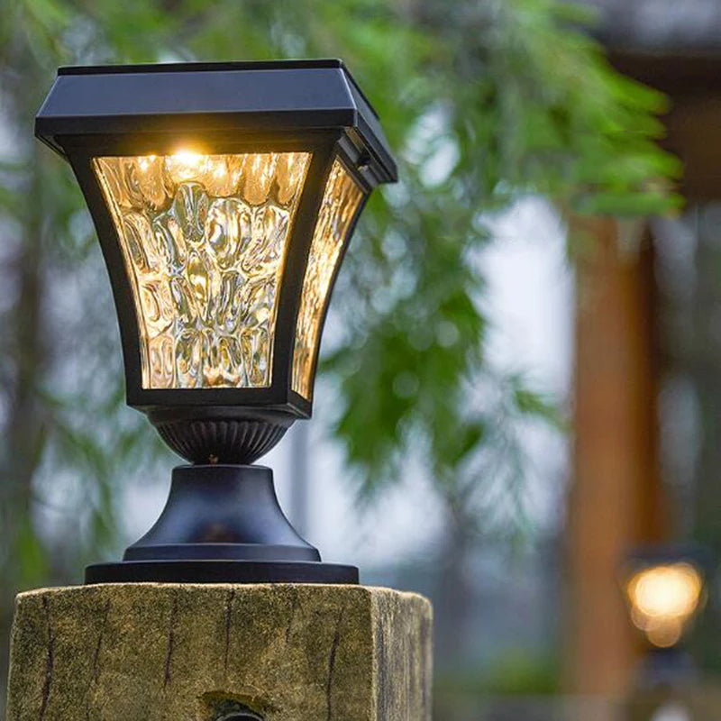 Waterproof outdoor solar LED lamp for garden and outdoor spaces