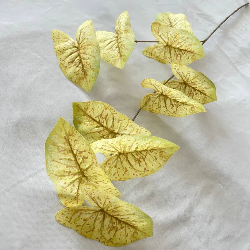 Artificial taro foliage plant natural decoration for indoor and outdoor spaces - vue 7 sur 10