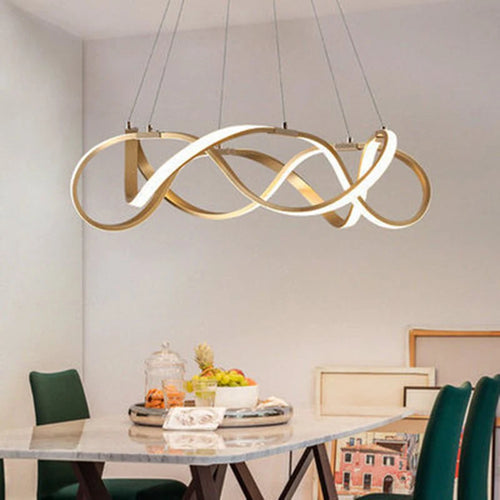 Modern Nordic style LED pendant chandelier - vue 6 sur 12