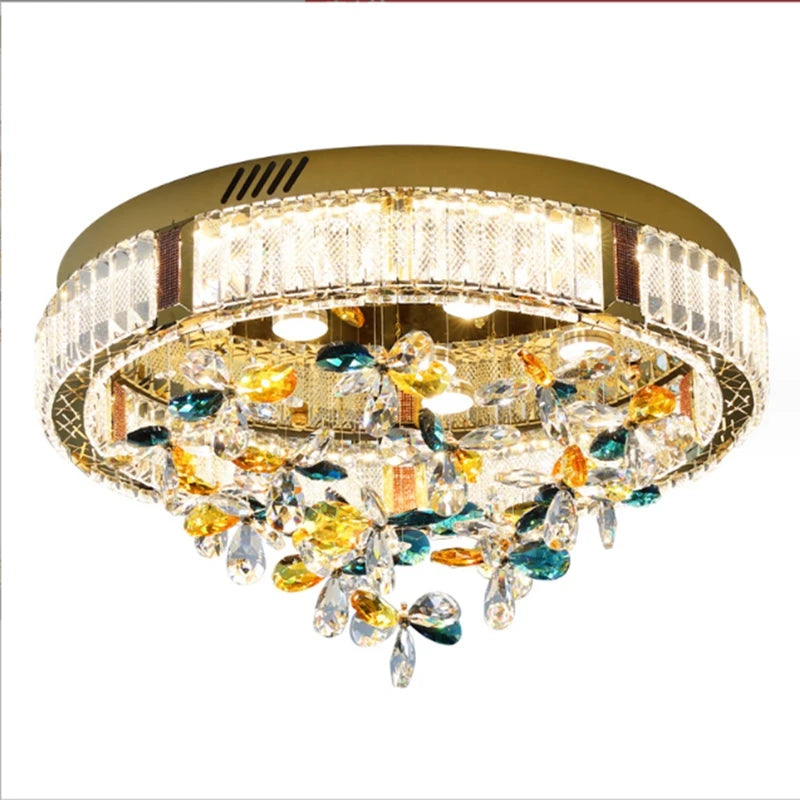 Modern luxury crystal ceiling light for villa interior