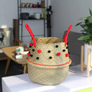 woven wicker basket for versatile storage and decoration
