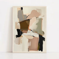 Japanese abstract poster wabi sabi modern minimalist wall art