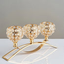 Metal candle holders with crystal detail for festive decorations