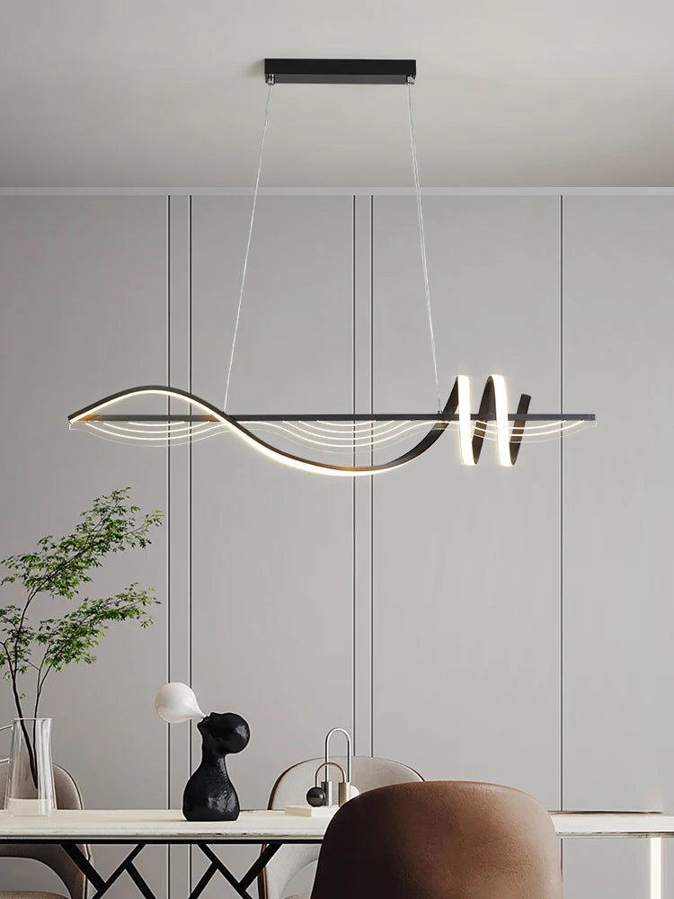 Modern LED chandelier minimalist design for interiors - vue 5 sur 8
