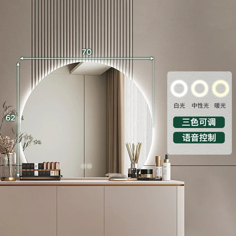 artistic makeup mirror with creative wall light - vue 12 sur 13