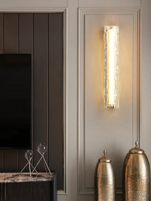 Modern glass LED wall light for interiors - vue 4 sur 8