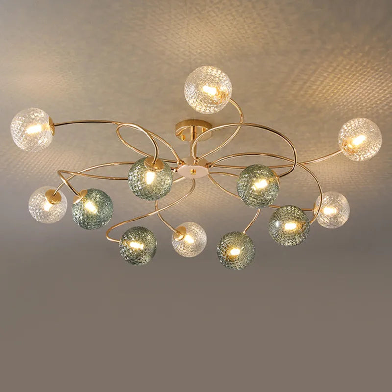 Multicolour LED chandelier for modern decorative interiors