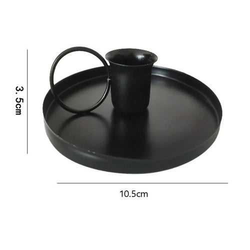 Elegant modern iron taper candle holder for weddings
