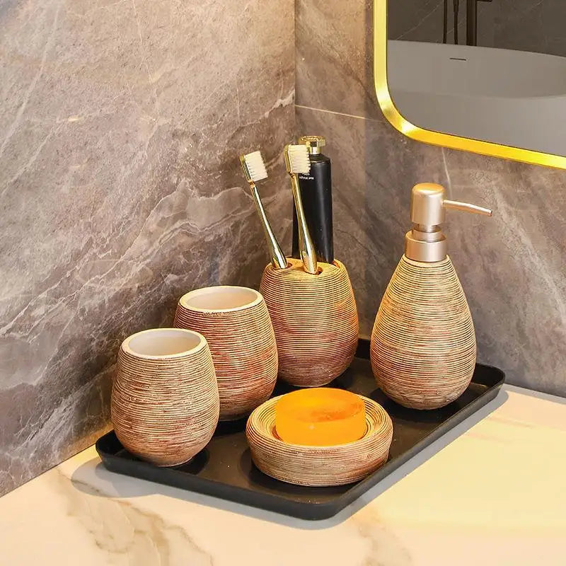 ceramic bathroom accessory set