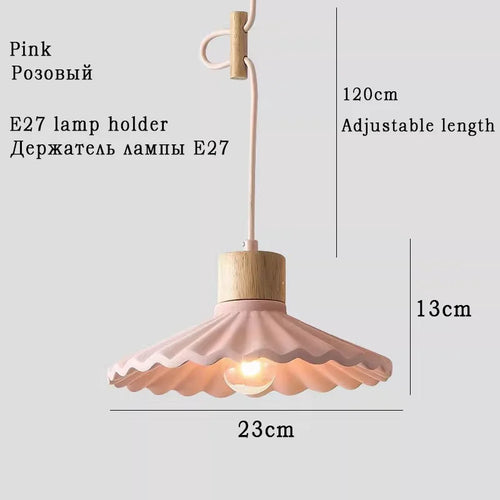Modern Nordic style colourful macaron pendant light - vue 11 sur 11