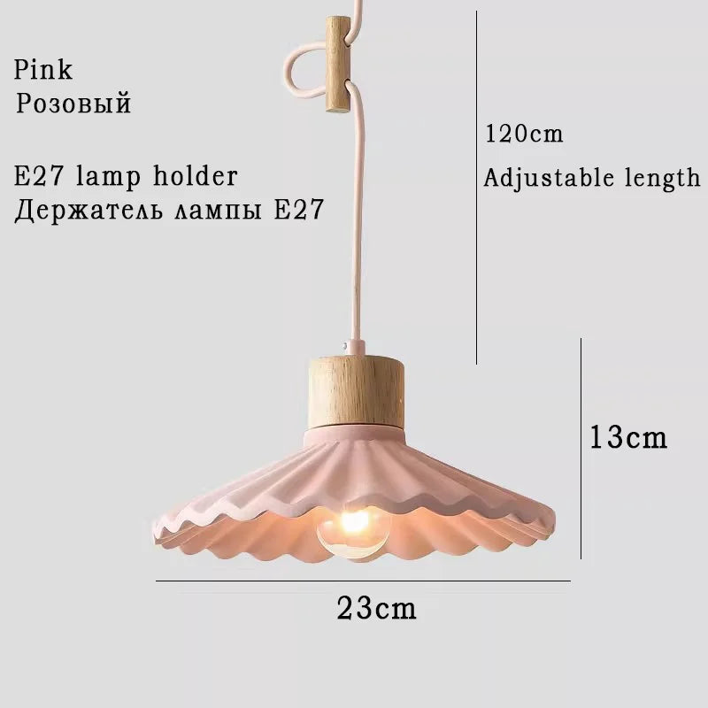 Modern Nordic style colourful macaron pendant light - vue 10 sur 11