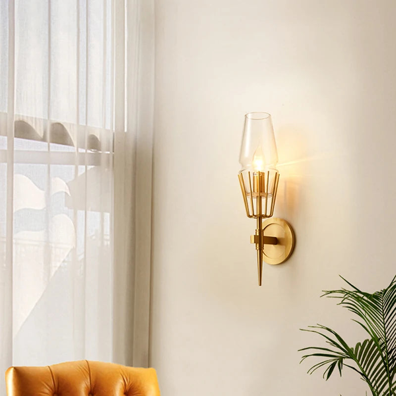 Nordic minimalist luxury glass wall light - vue 4 sur 11