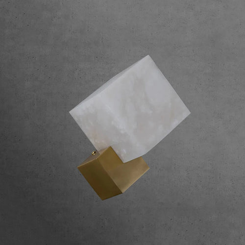 Modern nordic marble LED wall light in American gold bronze - vue 4 sur 7