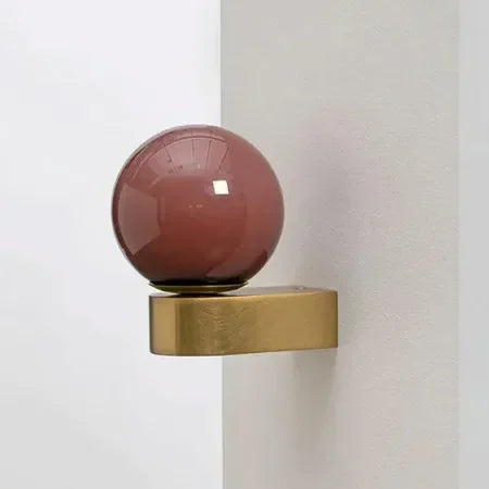 applique murale moderne en verre avec boule nordique décorative
