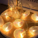 Seashell LED string lights for ocean-themed decor, party or wedding