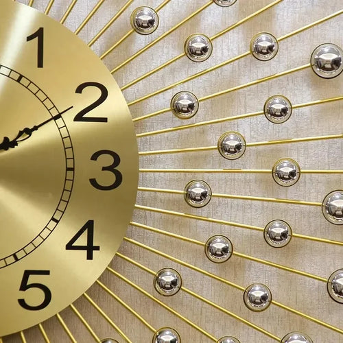 European design silent metal creative wall clock - vue 7 sur 9
