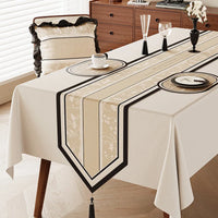 Vintage floral country style green table runner