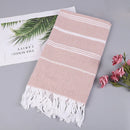 Turkish cotton beach towel with fringes and quick drying
