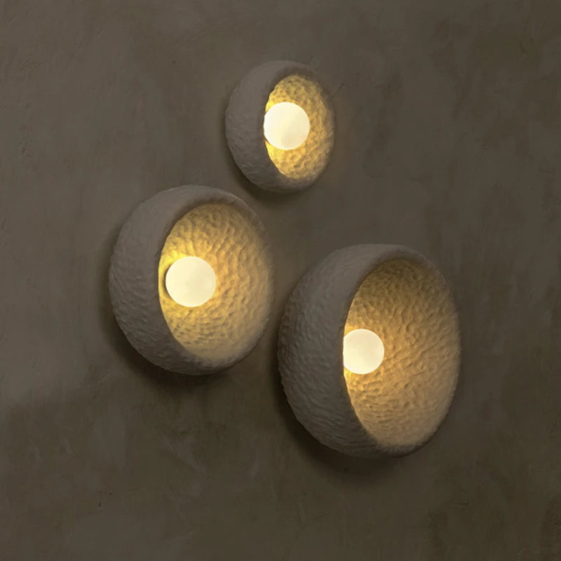 Japanese wabi sabi style retro LED decorative wall light