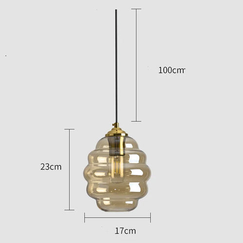 Modern stained glass pendant light for interior decoration - vue 11 sur 24