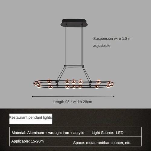 Minimalist modern ball chandelier for interior decoration - vue 10 sur 12