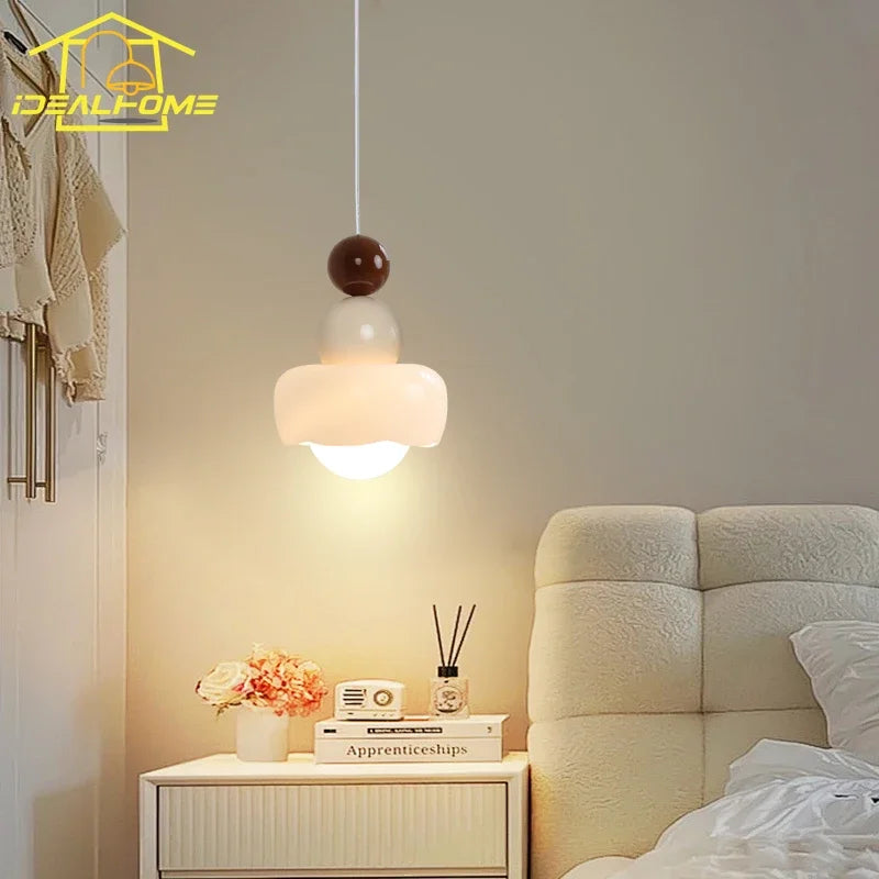 Modern designer pendant light in resin and glass for children's interiors