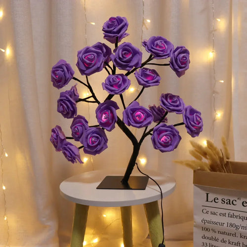 Nordic crystal LED cherry blossom table lamp night light - vue 3 sur 19