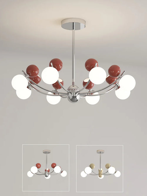 Creative LED chandelier for modern children's room decor - vue 2 sur 12
