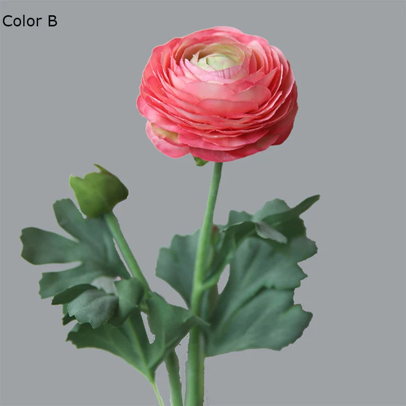 Silk artificial buttercup flower heads for wedding decoration - vue 8 sur 10