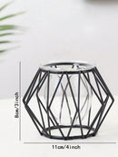 transparent flower arrangement for interior decoration with water plants
