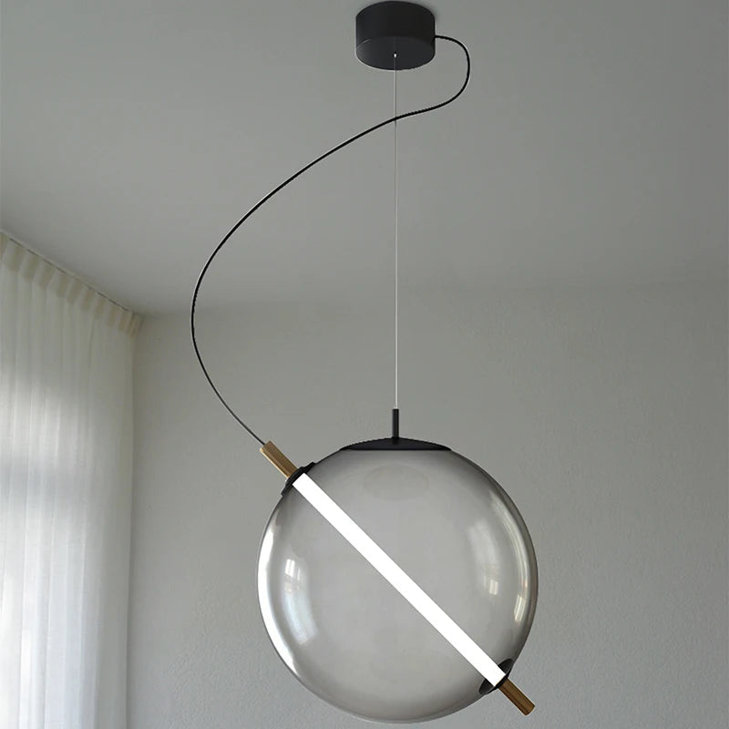 Creative glass pendant light for modern and elegant lighting - vue 3 sur 9