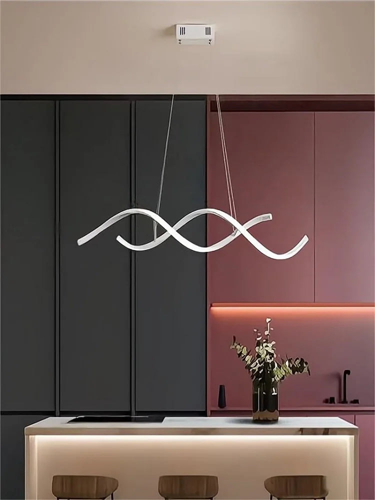 Modern luxury minimalist designer chandelier for bar - vue 4 sur 10
