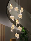 Modern LED chandelier suspended designer lighting for contemporary spaces