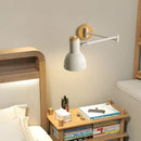 Modern retractable wall light for reading and study
